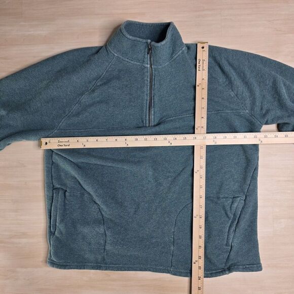 Pact 1/4 Quarter Zip Pullover Women's Organic Cotton Green Sweater Size XL - Picture 5 of 7